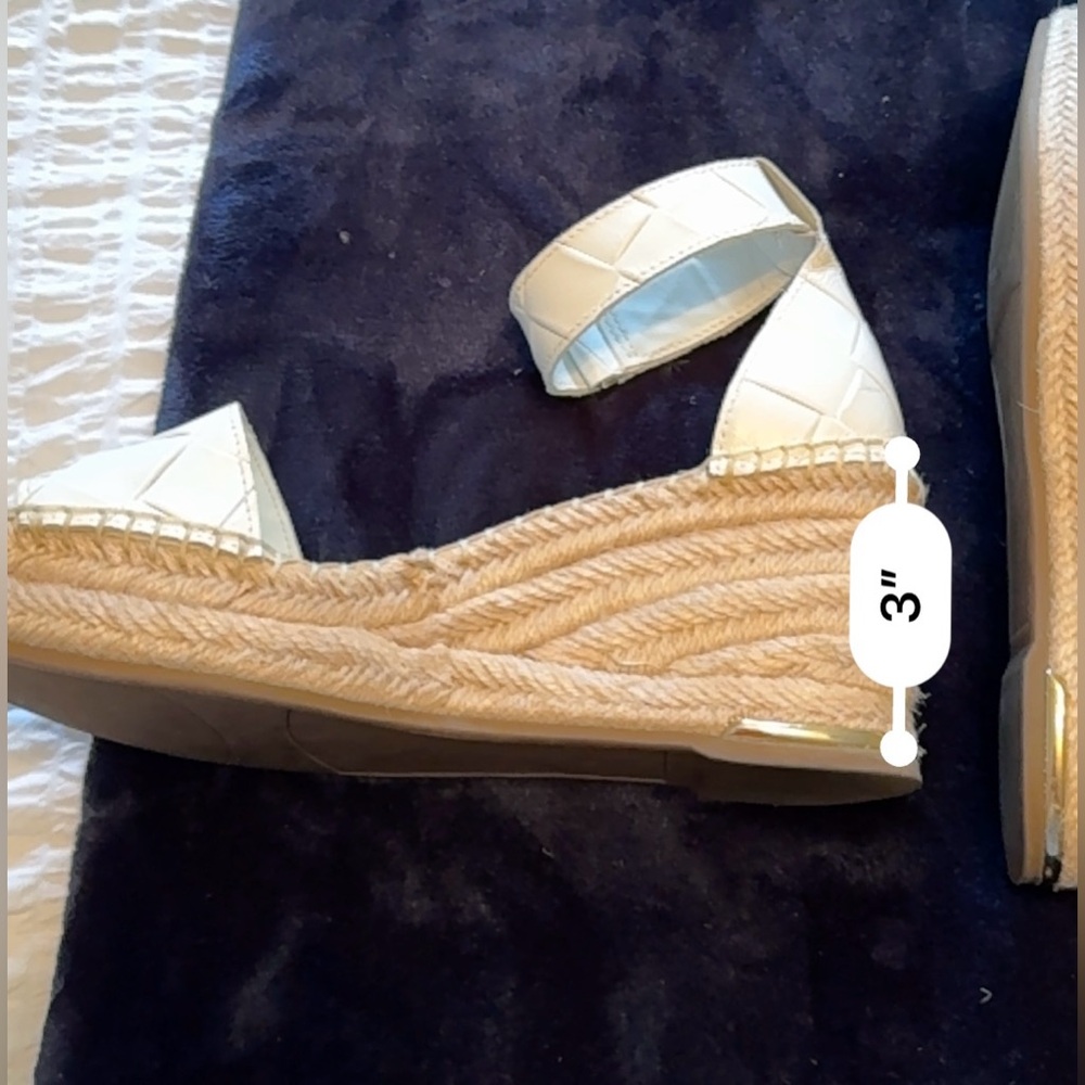 Franco Sorto white espadrille wedge Sandals - Picture 4 of 7